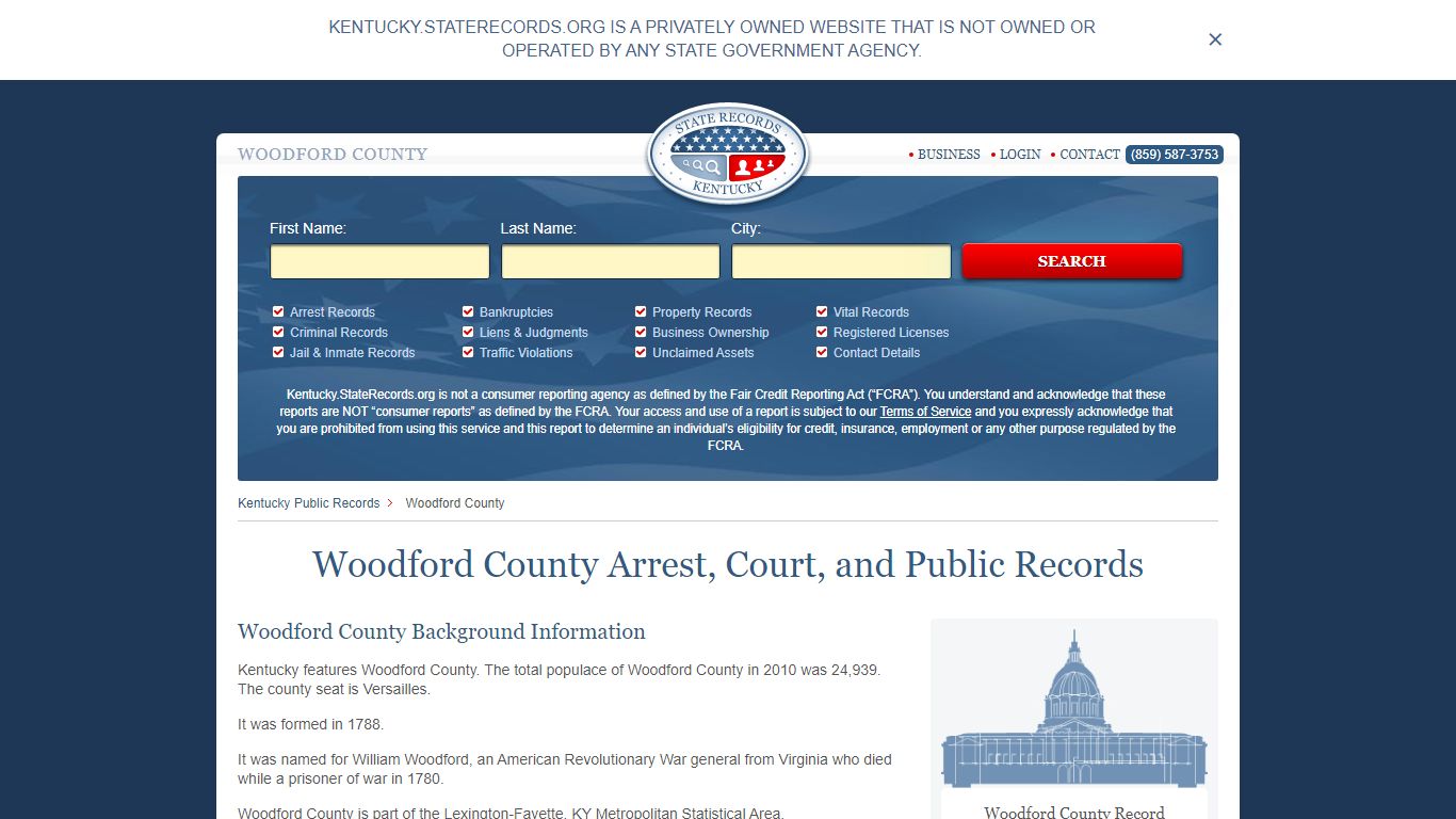 Woodford County Arrest, Court, and Public Records